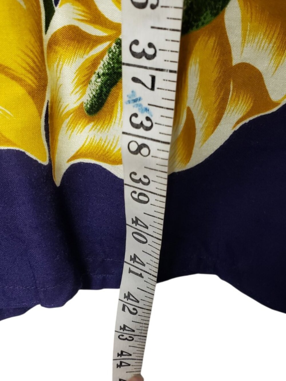 Lilias Women's Navy Tropical Floral Butterfly Midi Dress W/Pockets Large - Picture 7 of 10